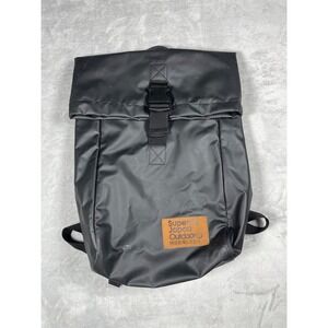 Superdry Japan Outdoor Backpack Black Roll Top Waterproof Laptop Bag
